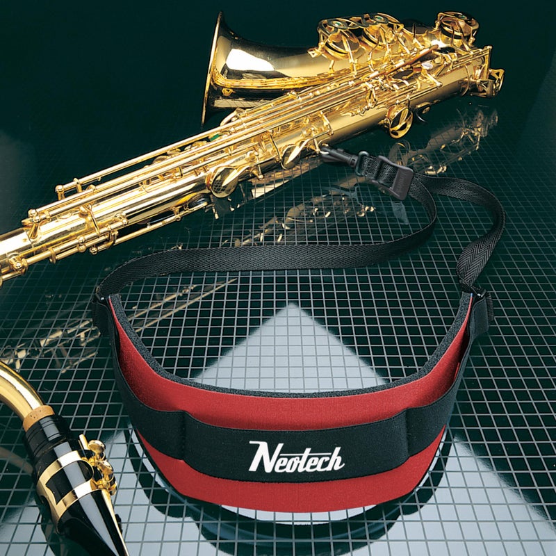 Neo Tech Neotech Saxophone Swivel Hook Neck Strap Soft Sax Padded for Alto Tenor Baritone Soprano â€“ (Regular, Red) - Made in USA - Image 2